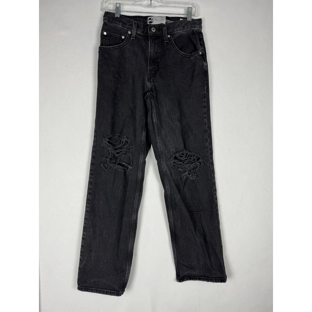Silver Tab Jeans Womens 27 Black Dark‎ Wash 94 Baggy Distressed Denim High Rise